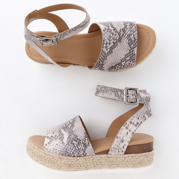 Shoes - NEW Snake Print Espadrille
